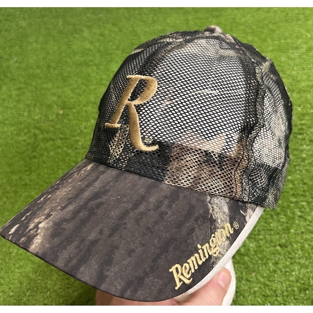 Vintage Remington‎ Camo Hat Strapback Rare ALL Mesh Lightweight Hunting Cap NWOT